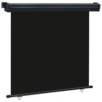 vidaXL Balcony Side Awning 63"x98.4" Black