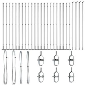 vidaXL Fence Post 26 pcs Grey 1.26 x 1.26 x 26.97 in