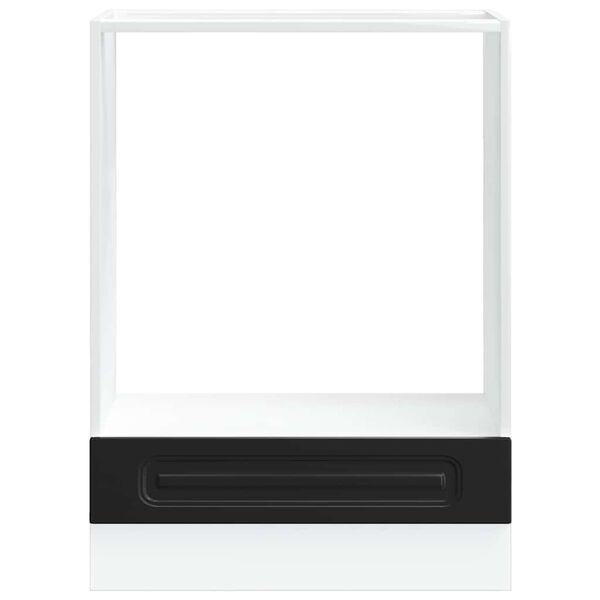 vidaXL Oven Cabinet Black Engineered Wood Compact Height Adjustable