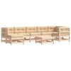 vidaXL Garden Lounge Set Beige Solid pine wood Large Modular