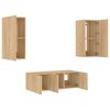 vidaXL TV Wall Unit Sonoma Oak Engineered Wood Medium TV Wall Unit