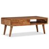 vidaXL Coffee Table Natural Wood Solid Acacia Wood Medium Coffee Table