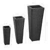 vidaXL Garden Raised Bed Set of 3 Black