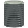 vidaXL Garden Raised Bed Grey Galvanized Steel 63 x 31.5 x 31.9 in