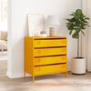 vidaXL Sideboard Mustard Yellow Cold-rolled Steel 26.8 x 15.4 x 28.9 in