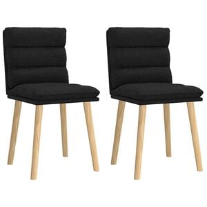 vidaXL Dining Chair Set of 2 Black