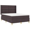 vidaXL Box Spring Bed with Mattress Brown 55.1" x 74.8" fabric