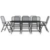vidaXL Garden Dining Set Anthracite Metal mesh with e-coating finish Large