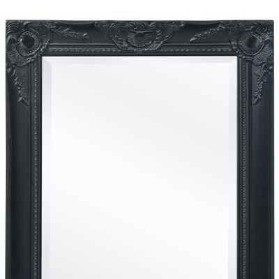 vidaXL Wall Mirror Baroque Style 55.1"x19.7" Black