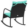 vidaXL Patio Rocking Chair Black, Turquoise