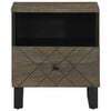 vidaXL Bedside Cabinet Black Solid mango wood, metal Small