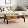 vidaXL Coffee Table Brown Solid Pinewood Medium Coffee Table