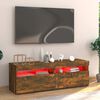 vidaXL TV Cabinet Smoked Oak Engineered Wood 47.2 x 13.8 x 15.7 in