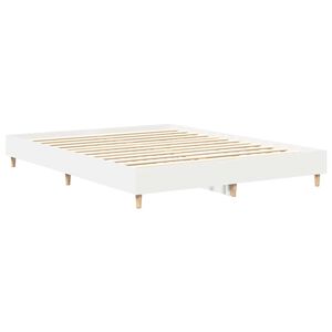vidaXL Bed Frame 2 pcs White 59.84 x 79.92 in Engineered Wood