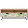vidaXL TV Cabinet Brown, White, Green MDF, Steel 47.2 x 11.8 x 19.7 in