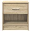 vidaXL Bedside Cabinet Sonoma oak Engineered wood Small Bedside Cabinet