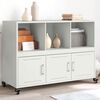 vidaXL Sideboard White Cold-rolled steel Medium Rollable Sideboard