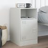 vidaXL Bedside Cabinet White Cold-rolled steel Medium Bedside Cabinet