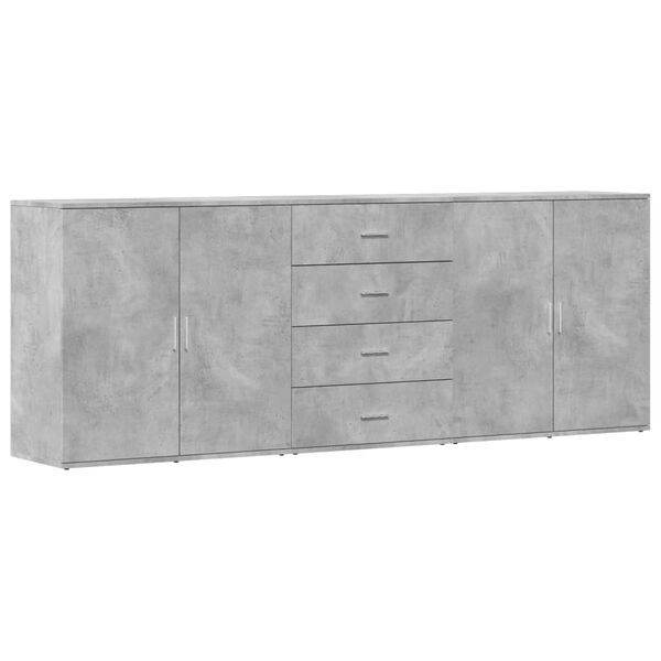vidaXL Sideboard Concrete grey Engineered wood Medium Sideboard