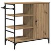 vidaXL Kitchen Trolley Artisan oak and Black 87.5 x 38.5 x 84.5 cm