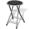 vidaXL Folding Stools 4 pcs Faux Leather