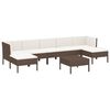 vidaXL Garden Lounge Set Brown, Cream White
