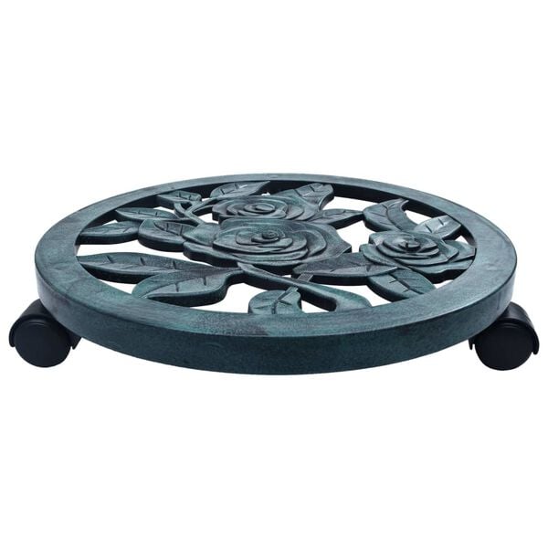 vidaXL Plant Caddy Set of 6 Green Plastic PP (polypropylene)