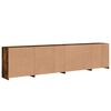 vidaXL Sideboard with LED Lights Smoked Oak 111.4"x14.6"x26.4"