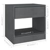 vidaXL Bedside Cabinet Set of 2 Grey Solid pinewood Small