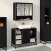 vidaXL Bathroom Cabinet with Shelf Black Oak 31.50 x 12.99 x 23.62 in