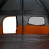 vidaXL Family Tent Cabin 8-Person Gray and Orange Waterproof