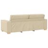 vidaXL Sofa 3 pcs Cream Linen-blend Fabric