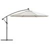 vidaXL Cantilever Garden Parasol Sand Polyester fabric Large Tiltable