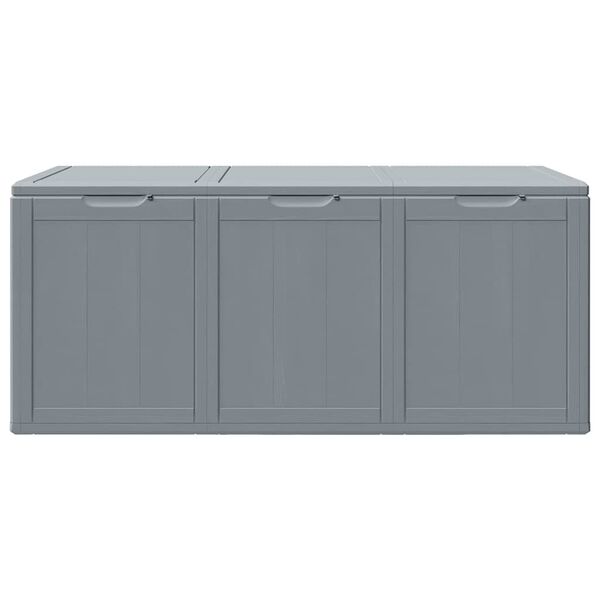 vidaXL Storage Box Grey Polypropylene Large Modern Lightweight