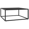 vidaXL Coffee Table Black Tempered glass, powder-coated steel