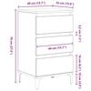 vidaXL Bedside Cabinet Artisan Oak 17.72 x 13.78 x 17.32 in