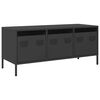 vidaXL TV Cabinet Black Cold-rolled steel Medium TV Cabinet