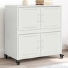 vidaXL Sideboard White Cold-rolled steel Medium Sideboard Rectangular