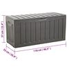 vidaXL Storage Box Black Polypropylene Large Storage Box Rectangular