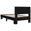 vidaXL Bed Frame Black Engineered wood, metal, plywood Twin Durable