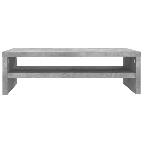 vidaXL Monitor Stand Concrete Grey Engineered Wood Small Minimalistic