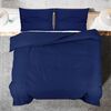 vidaXL Duvet Cover Set Navy Blue 100% Cotton 78.7 x 78.7 in Lightweight