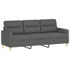 vidaXL Sofa Set Dark Grey Fabric (100% polyester), Metal, Plywood, Foam