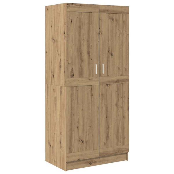 vidaXL Wardrobe Artisian Oak 32.48 x 20.28 x 70.87 in Engineered Wood