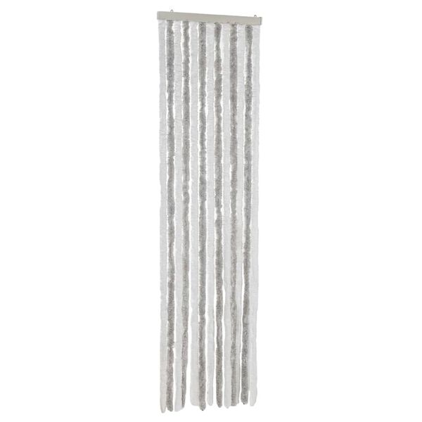 vidaXL Fly Curtain Light Grey and White 22.0x78.7" Chenille