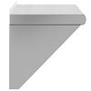 vidaXL Wall Shelf Silver Stainless Steel 19.7 x 11.8 x 12.2 in