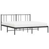 vidaXL Bed Frame Black Powder-Coated Steel 72 x 84 in Bed Frame