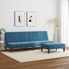 vidaXL Sofa Bed Dark grey Velvet, wood, foam, plastic Two-seater