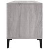 vidaXL Record Cabinet Grey sonoma Engineered wood, metal