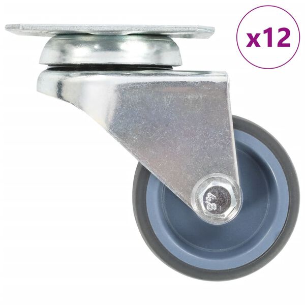 vidaXL 12 pcs Twin-wheel Swivel Casters 1.97 " (3x143437)